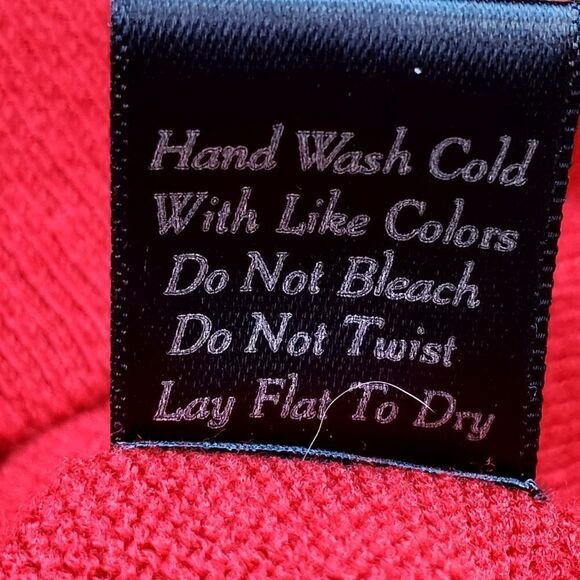 🔥Red Retro Style Short Sleeve Sweater XLarge - Picture 10 of 10